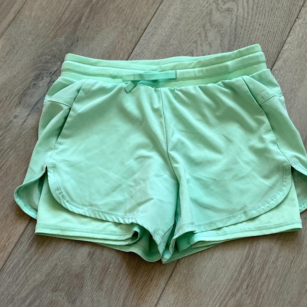 girls teal athletic shorts